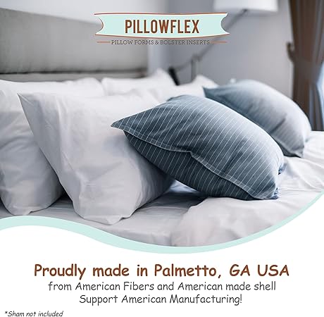 Pillowflex Synthetic Down Pillow Insert - 27x27 Down Alternative Pillow, Ultra Soft Large Square European Throw Pillow, Couch Euro Sham, Bed - 1 Decorative Form