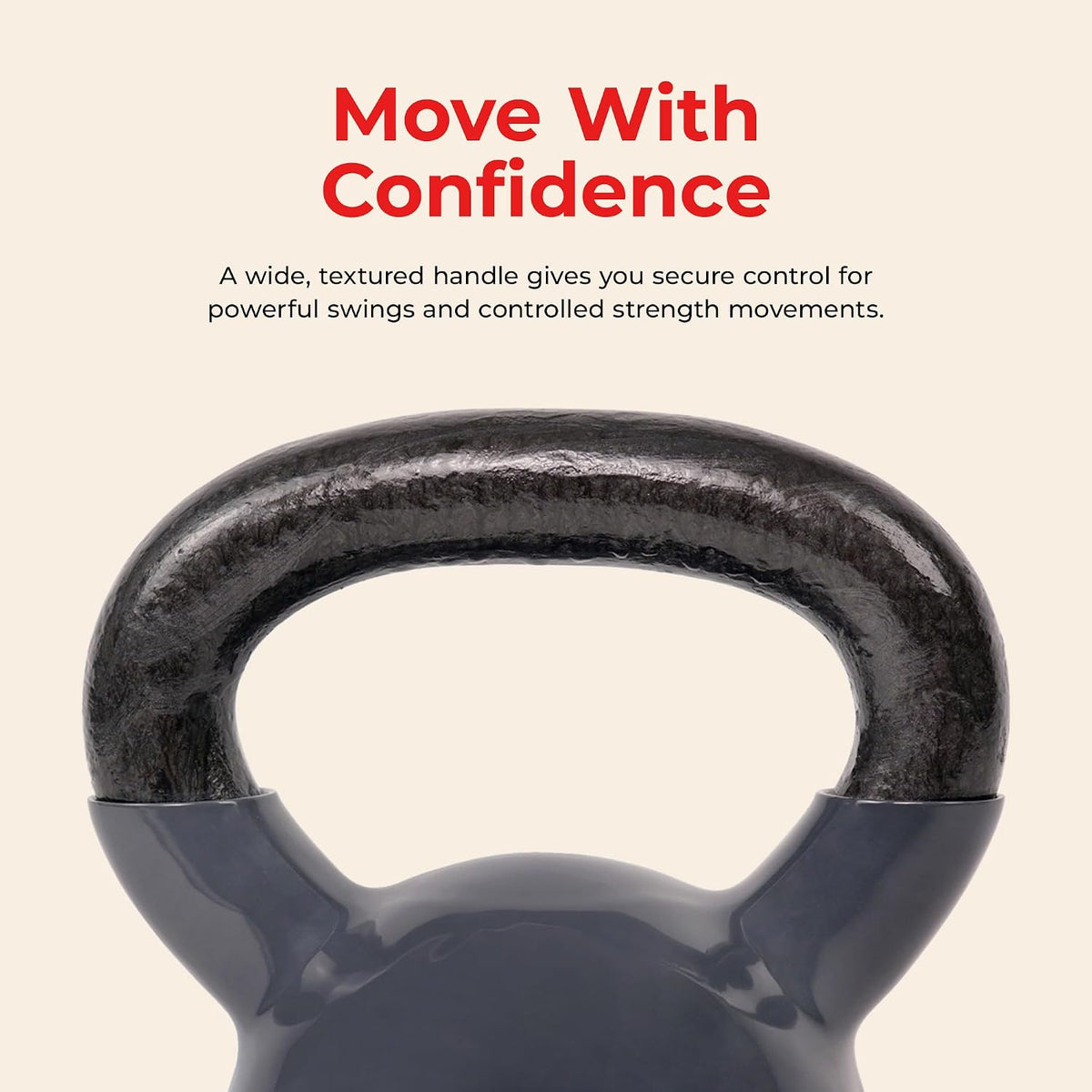 Sunny Health & Fitness Vinyl Coated Kettlebell for Strength Weight Training & Swinging Exercise - In 5, 10, 15, 20, 25 Pound