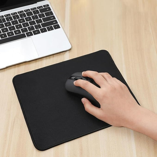 Mouse Pad with Anti-fray Stitching, Premium-Textured  Anti-Slip Rubber Base Mousepad, Gaming Mouse Mat for Laptop, Office  Home, Black