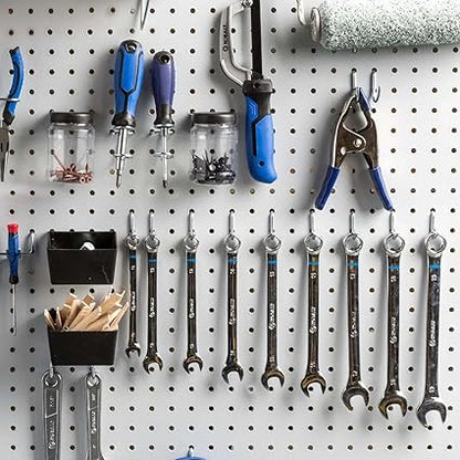 Baluue 20pcs Metal Pegboard J Hooks Stainless Steel Peg Hooks for Pegboard Assortment, Peg Hooks Accessories Pegboard Hooks for Hanging Storage Jewelry Key Display