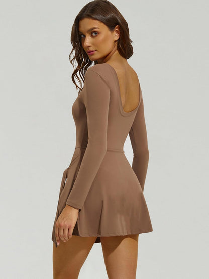 Small Tennis Dress for Women Athletic Dress with Built in Shorts Sleeveless Side Slit Golf Dress Workout Backless Dresses