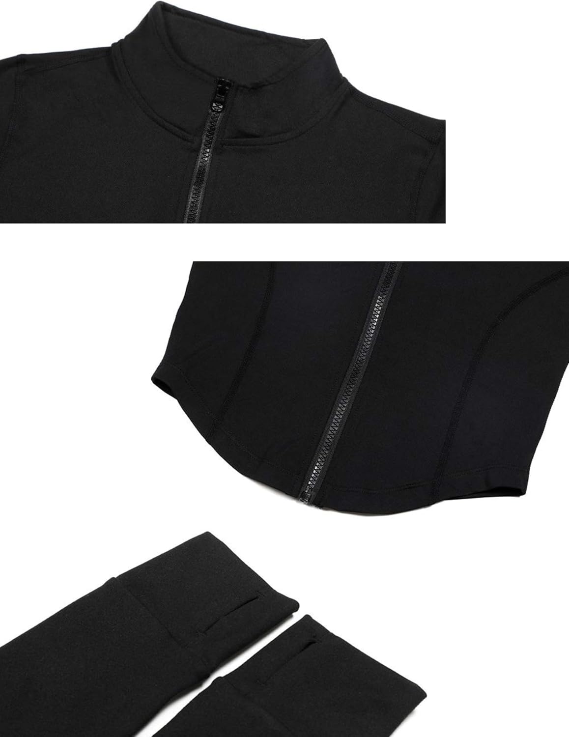 This super soft, breathable jacket is perfect for your workouts and everyday wear. The thumb holes and slim fit keep you covered and comfortable