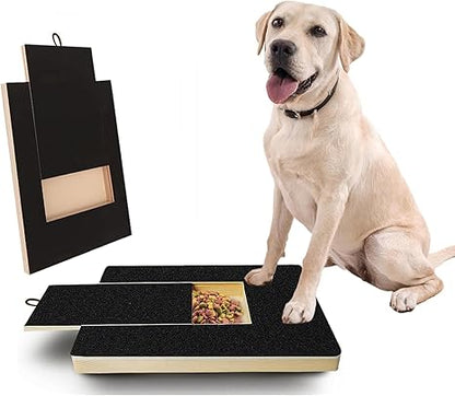 Dog Nail Scratch Board, Dog Scratch Board with Treat, Nail Scratcher Board for Dogs, Pull-Out Dog Nail File Board, Dog Nail File Board Scratch Pad, Nail Care Grooming Board for Dogs