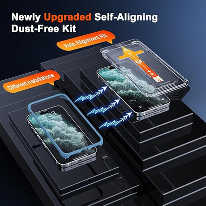 SIBEITU 1-Pack for iPhone 11 Pro Max Screen Protector, [Auto Alignment Kit] 6.5 Inch HD Clear Tempered Glass Film, Case Friendly Anti Scratch, 9H Hardness Auto Dust Removal Installation Protector