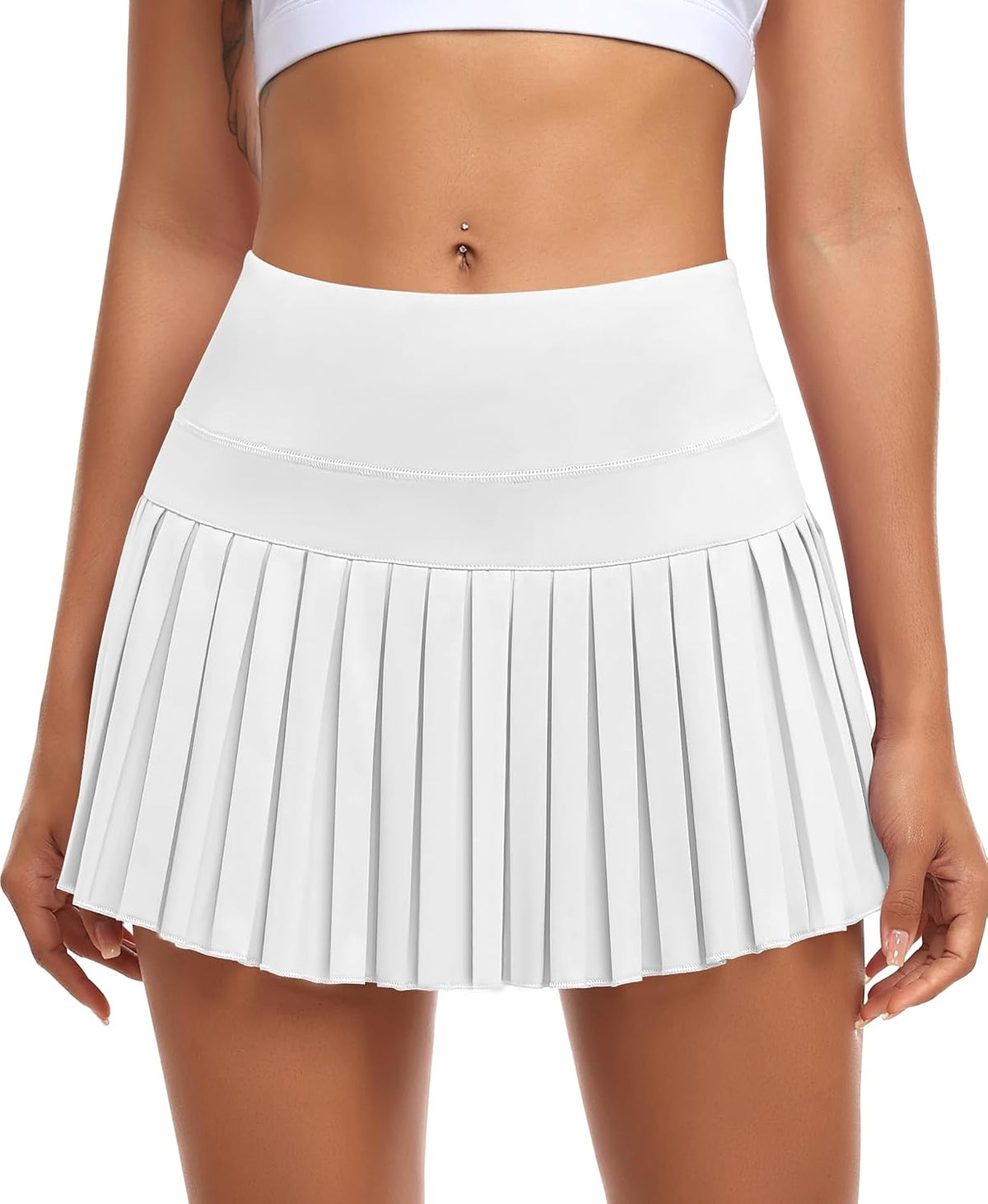 JoyGirl Womens Pleated Tennis Skirt with Shorts High Waisted Golf Skort Mini Skirt Workout Skirt Athletic Skorts with Pockets.