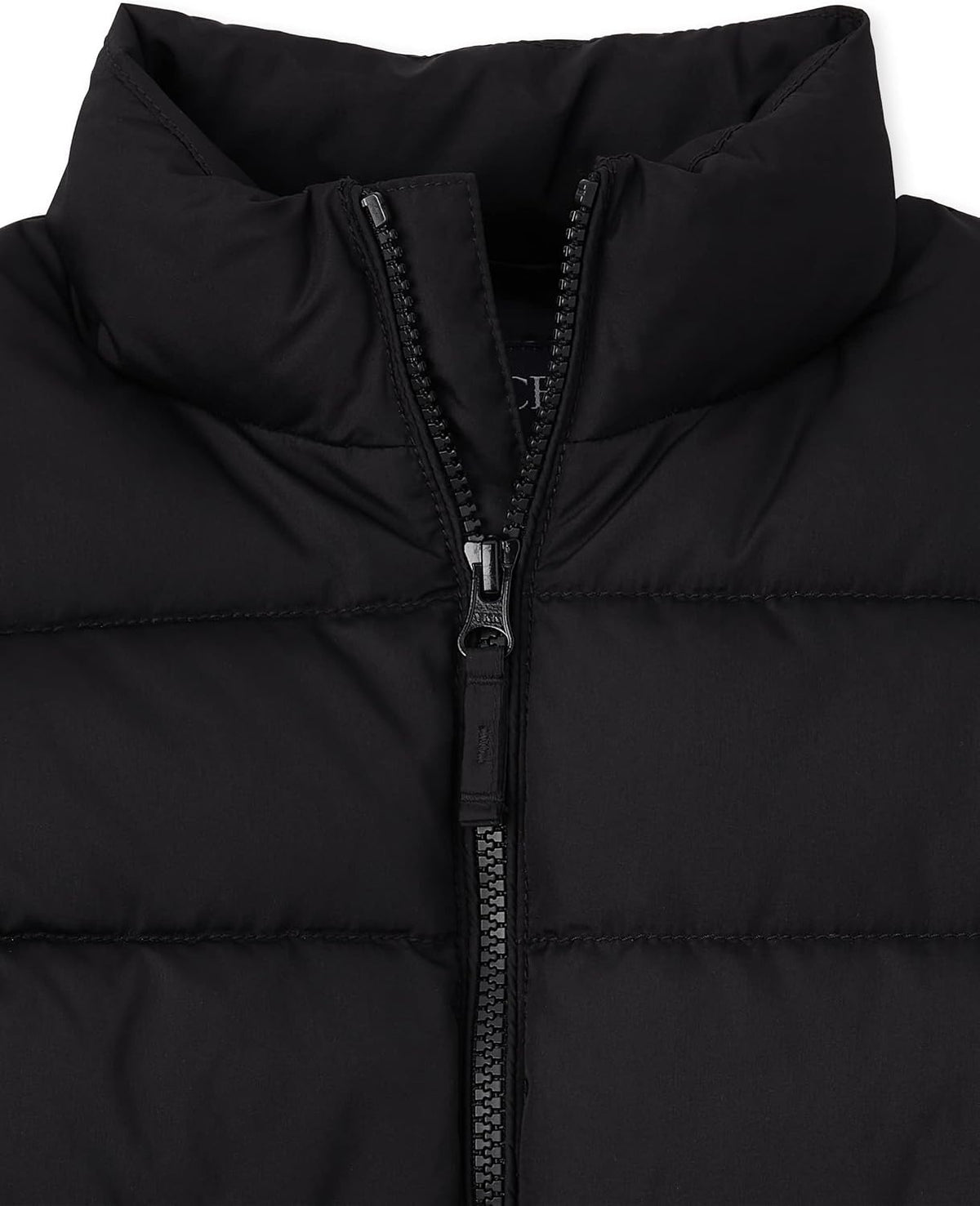 This puffer jacket from The Children's Place is perfect for cold weather with its wind and water-resistant polyester fabric and cozy lining.