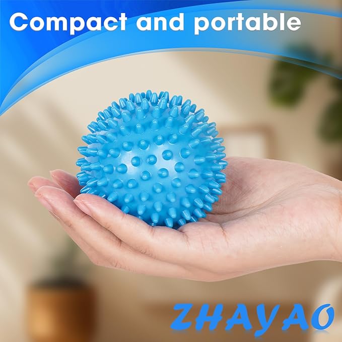 3 Pack Spiky Hard Massage Balls, Massager Rollers for Plantar Fasciitis,Muscle Soreness Massager Ball - Exercise, Neuro-Balance, Physical Therapy, 3 inches