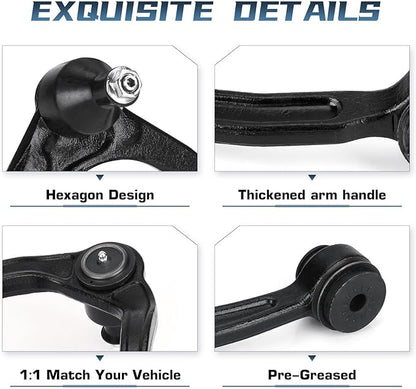 K80942 Front Upper Control Arm with Ball Joint for Cadillac Escalade ESV/EXT 2002-2006 for Chevrolet Avalanche/Express 1500 2500/Silverado/Suburban 1500 for GMC Savana 1500 2500/Sierra Yukon XL