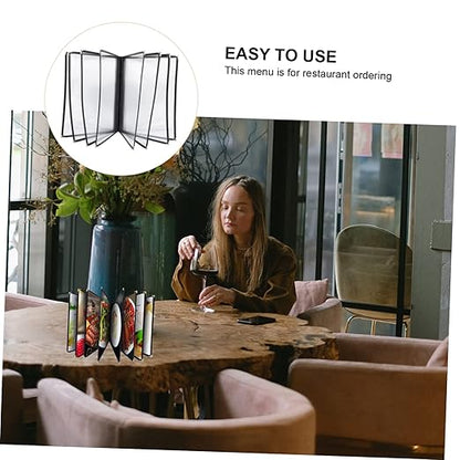 A4 Menu Cover Waterproof Recipe Book Protector Portable Restaurant Menu Folder for Restaurant and Cafe