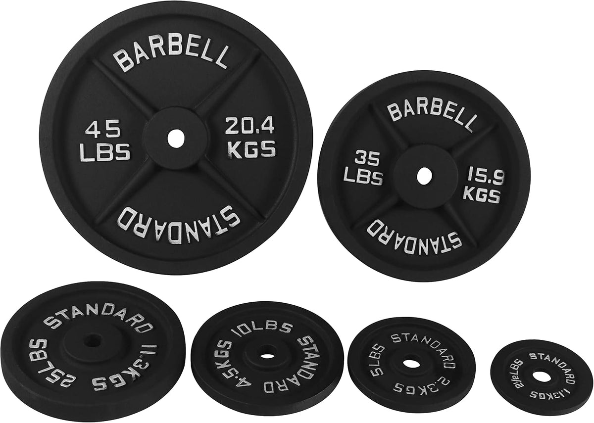 Fitvids Cast Iron Standard Weight Plate, 1 in Center, 10 lb Single