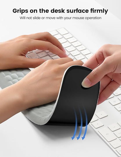 Memory foam gel wrist rest set for keyboard and mouse, ergonomic wrist support, for office, games, computer, laptop, Mac, gray color