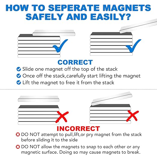 24 Pack Strong Neodymium Bar MagnetsPowerful Rare Earth Neodymium Magnets with Double-Sided Adhesive Perfect for Fridge, Garage, Kitchen, Craft, Office etc 60 x 10 x 3 mm