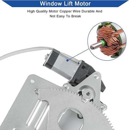 741-844 Front Left Driver Side Power Window Regulator with Motor, Compatible with Chevy S10 GMC Sonoma 1994-2004, Chevy Blazer 1995-2005, Oldsmobile BravadaGMC Jimmy 1996-2001
