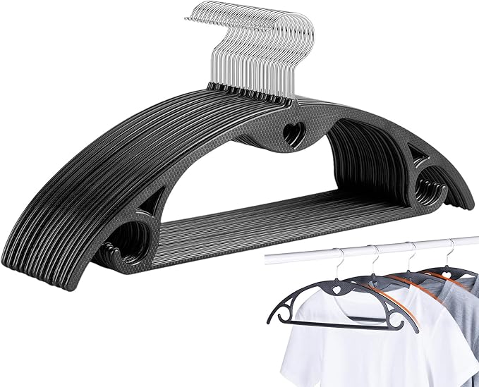 Space Saving Hangers, Jacket Hangers Heavy Duty, Non Slip Hangers, Home Closet Hanger, Non Slip Hanger Set, Closet Organization Hanger, Space Saving Home, Curved Hanger for Closet