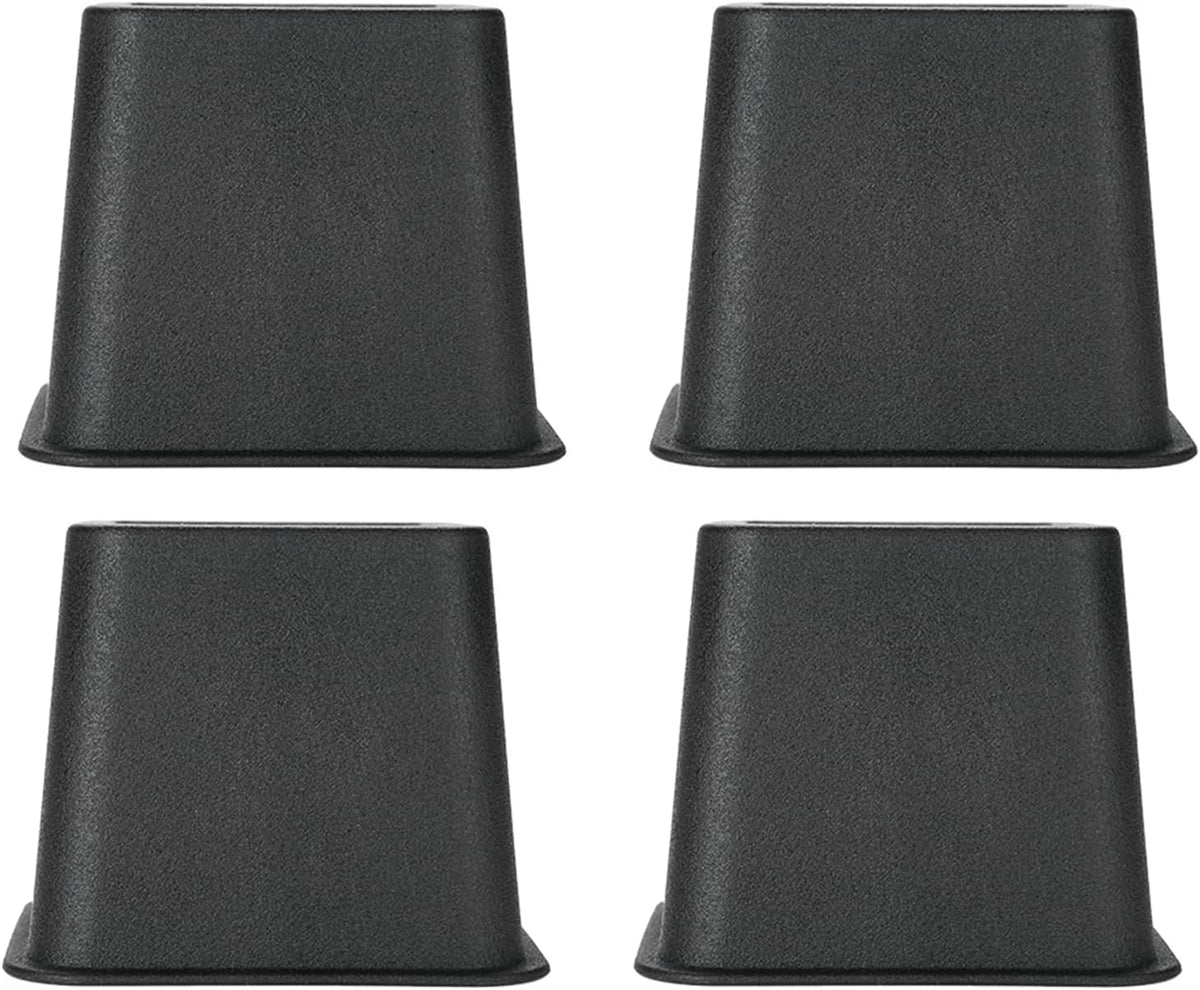 4 Pcs Bed Risers for Small Rooms and Dorms Wide Base Secure Recess, Adjustable PP Furniture Risers for Beds Sofas Chairs, Extra Storage