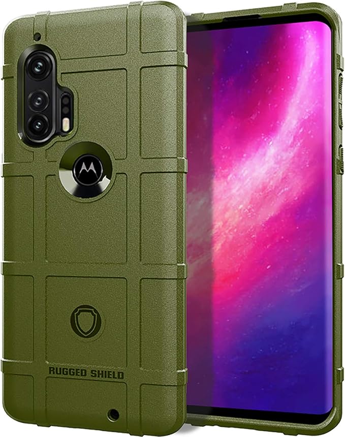 Moto Edge Case,ZYZX Heavy Duty Shockproof Military Grade Drop Tested Protective Phone Case Hybrid Heavy Duty Impact Shock Resistant Soft TPU Bumper Cover for Motorola Moto Edge Plus HD-Green