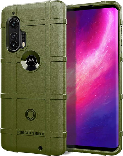 Moto Edge Case,ZYZX Heavy Duty Shockproof Military Grade Drop Tested Protective Phone Case Hybrid Heavy Duty Impact Shock Resistant Soft TPU Bumper Cover for Motorola Moto Edge Plus HD-Green