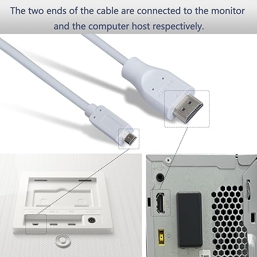 M8 HDMI Cable Compatible with Samsung M8 Smart Monitor BN39-02815A One Connect Cable for S27C900PAN LS32BM801 LS32BM80B LS32BM80G LS32BM80P S32BM805UN HWS801B HWS801D Monitor Cord,1.5m4.92ft