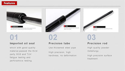 2Pcs 17.24 Inch Front Hood Struts Lift Supports Compatible With 02-07 Liberty Sport Utility - Shock Gas Spring Prop Rod