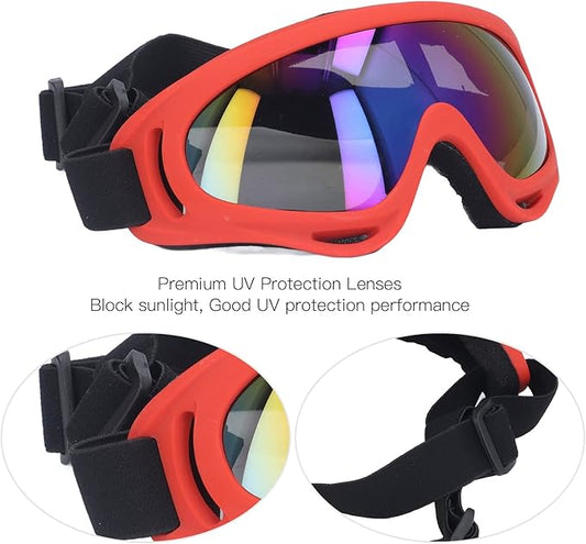 VBESTLIFE Dog Sunglasses, UV Windproof Eye Protective Colorful Lens Large Dog Goggles Glasses