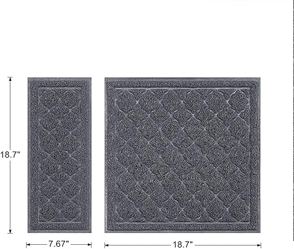 unipaws Cat Litter Trapping Mat, Litter Box Scatter Control Pad, Litter Free Floors and Urine Waterproof, Gentle on Paws, No Phthalate