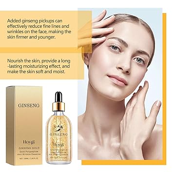 Ginseng Polypeptide Anti-Ageing Face Serum, Ginseng Extract Rejuvenating Face Serum for Women  Men - 3.4 Fl Oz (100ml)