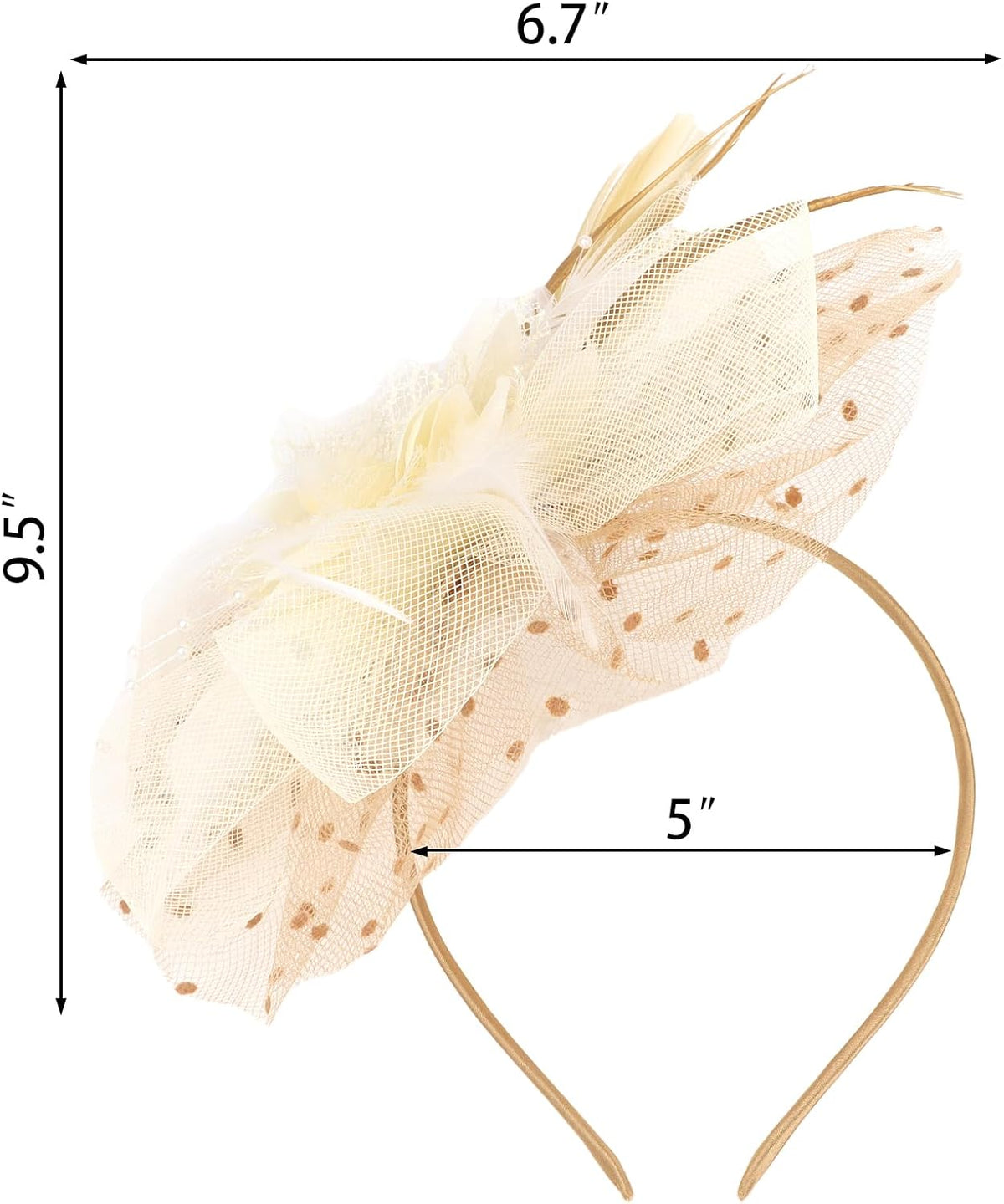 CAVETEE Fascinator for Women Tea Party, Tea Party Headpiece for Women 1920s Party