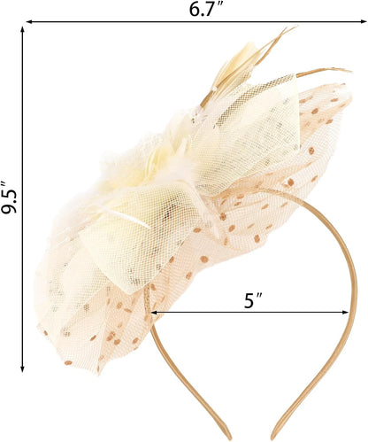 CAVETEE Fascinator for Women Tea Party, Tea Party Headpiece for Women 1920s Party