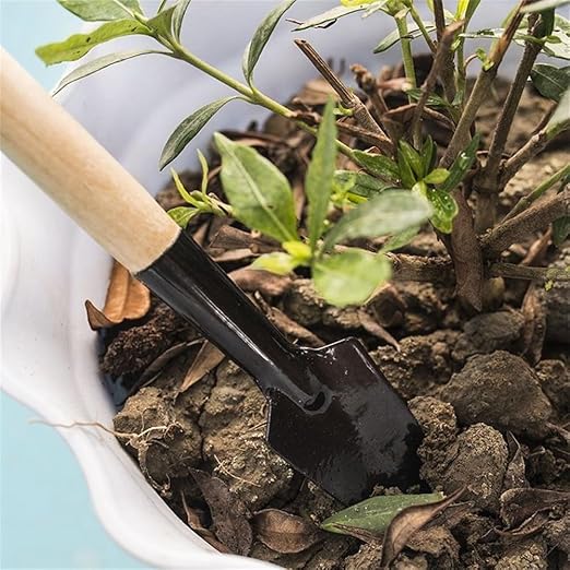 Hand Shovel for Gardening Trowel Garden Tool -3Pcs Planting Tools Garden Rake Ergonomic Hand Tools Set Shovel Indoor Plants Tools - Gardening Tools Heavy Duty Shovel Garden Tool Set (Small)