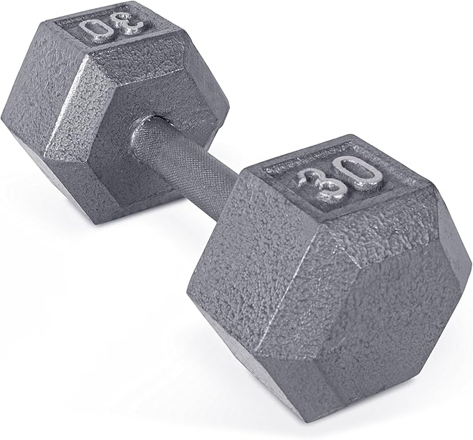 CAP Barbell Cast Iron Hex Dumbbell | Multiple Options (30 lb)