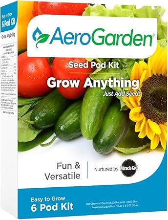 AeroGarden Grow Anything Seed Pod Kit (6 pod), Model Number: 806528-0208