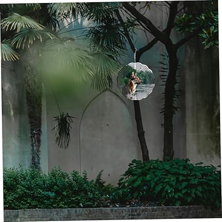 Totority 2Pcs Sublimation Blank Wind Spinner Hanging Ornament for Garden Decorations Wind Spinner for Outdoor Use