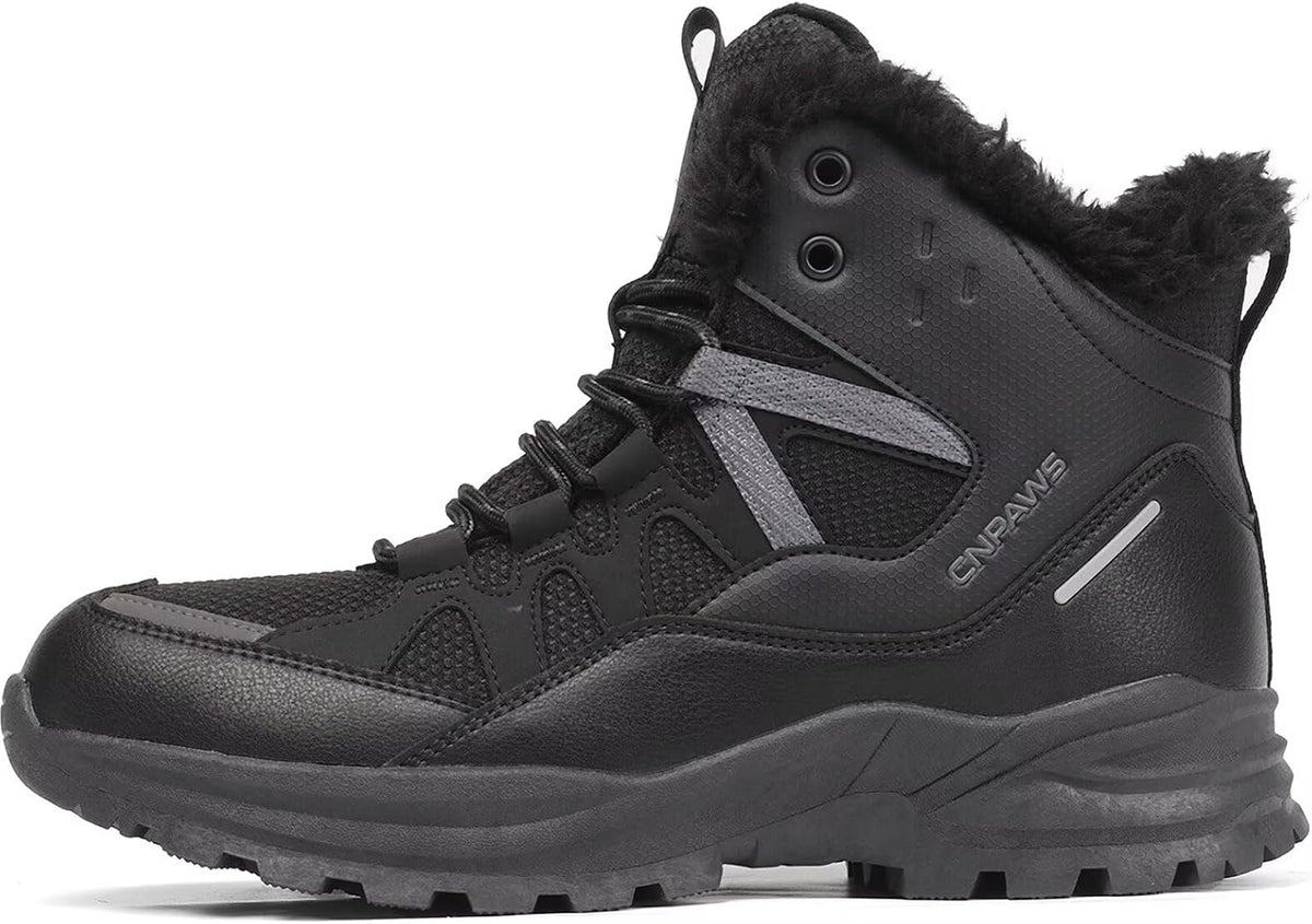 Size 8-8.5 -Mens CNPAWS Men's Winter Snow Boots Waterproof Warm Hiking Shoes | Non-Slip Lightweight Outdoor Breathable Comfortable Trekking Ski Work Boots