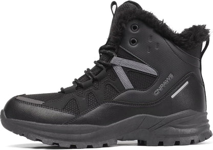 Size 8-8.5 -Mens CNPAWS Men's Winter Snow Boots Waterproof Warm Hiking Shoes | Non-Slip Lightweight Outdoor Breathable Comfortable Trekking Ski Work Boots