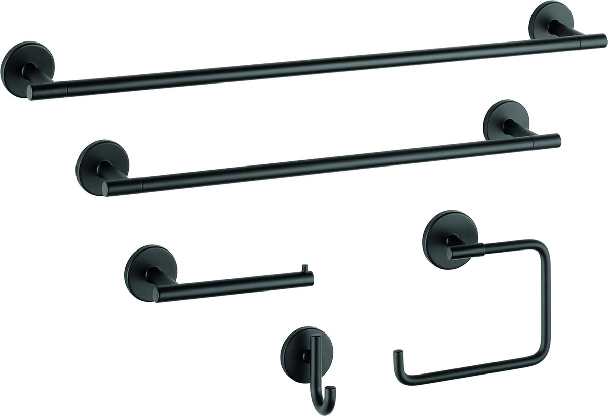 Delta Single Post Toilet Paper Holder | Matte Black | Wall Mount | Trinsic Bathroom Accessories