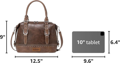 Wrangler Doctor Bag Top Handle Purse Hobo Shoulder Barrel Satchel Handbags for Women