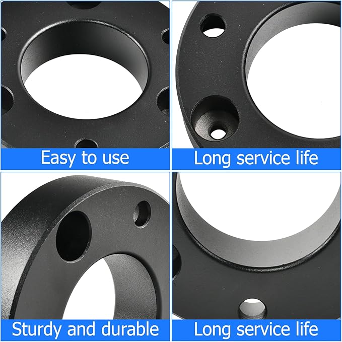 Aluminum 2'' Front Leveling lift kit,2 Inch Front Suspension Lift Spacers Compatible With Chevy Silverado GMC Sierra Yukon Tahoe Suburban 1500 2WD4WD 2007-2025 Black