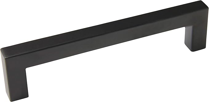 RCH Hardware HD-SS128-128 Hollow Stainless Steel Modern Cabinet Drawer Handle Pull, 5 1/16 Inch, Black (2 Pack)