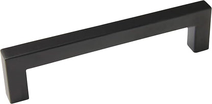 RCH Hardware HD-SS128-128 Hollow Stainless Steel Modern Cabinet Drawer Handle Pull, 5 1/16 Inch, Black (2 Pack)