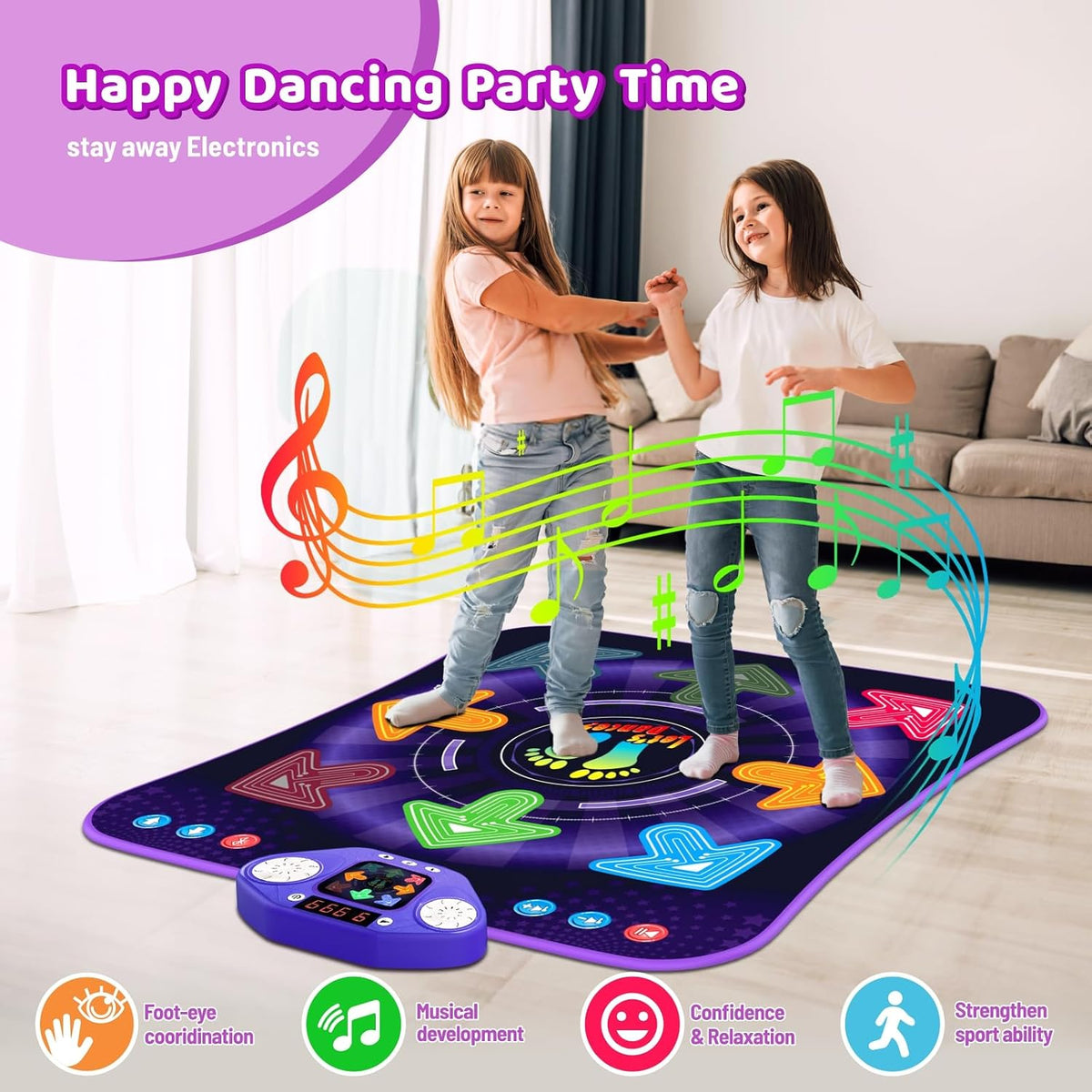 This 8-button dance mat with Bluetooth and 7 game modes is perfect for getting kids active and developing their rhythm and coordination.