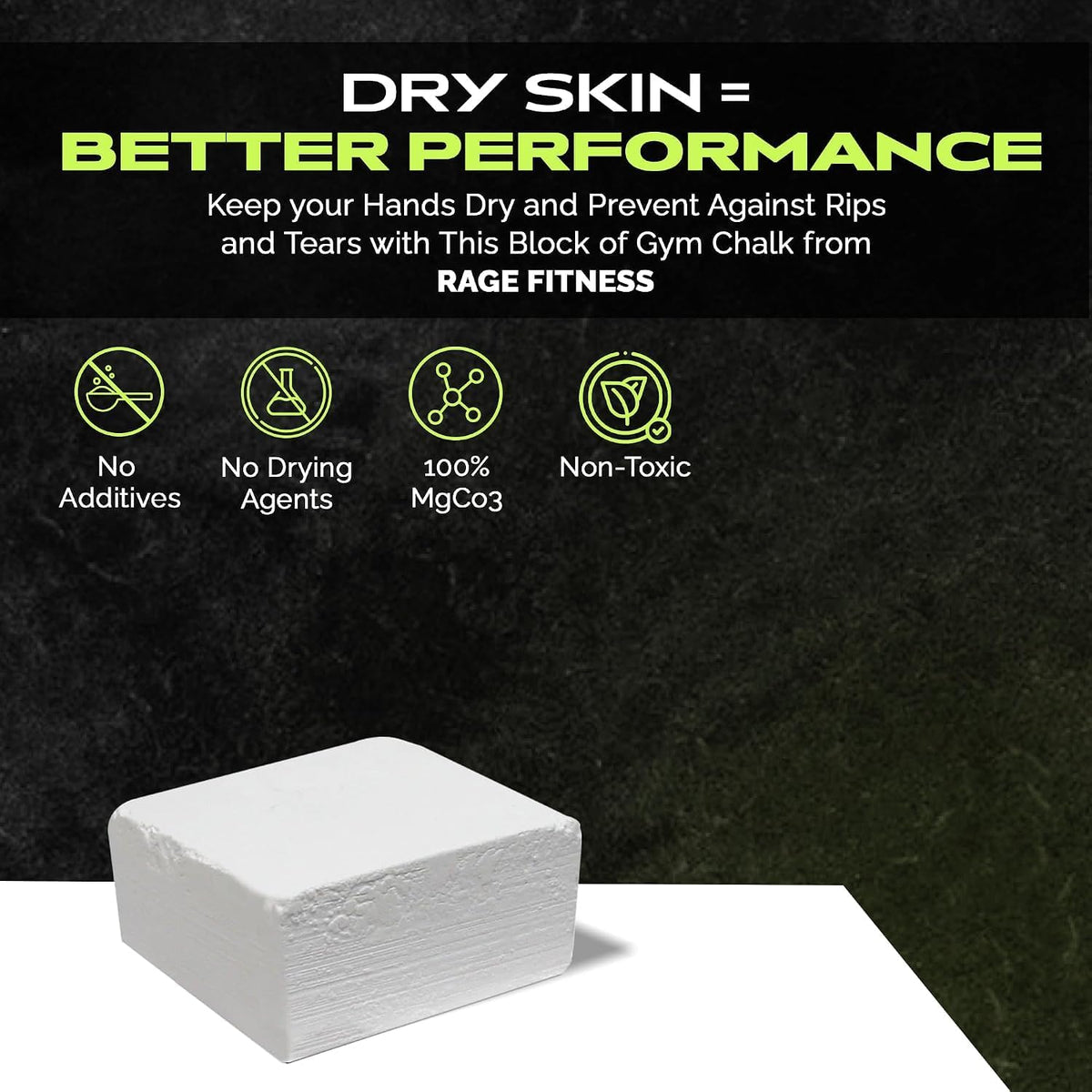 Rage Fitness Gym Chalk Block, 2 oz