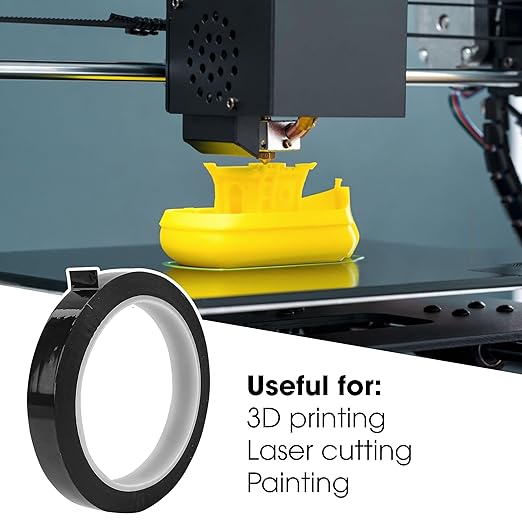 2PCS 14mmx50Meter 3D Printer Tape, Masking Shading Border Wish Tape Accessories Parts for Elegoo Mars for Photon LCD 3D Printer Laser Painters (Black)