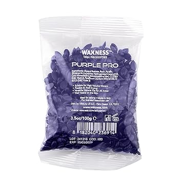 Waxness Purple Professional Premium Hard Wax Small Bag 3.5 Oz  100 G