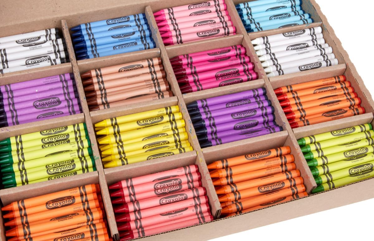 Bulk Crayon Classpack - 800ct (16 Colors), Bulk Teacher Supplies & Classroom Essentials for School, Arts & Crafts Crayons for Kids, Ages 3, 4, 5