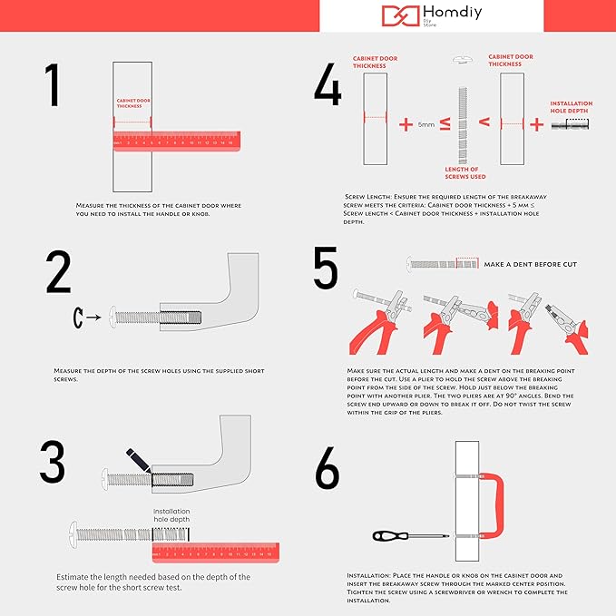 homdiy 5 Pack  Cabinet Handles Brushed Nickel Round Bar Cabinet Pulls 5in Hole Center HD201SN Stainless Steel Drawer Pulls Kitchen Cabinet Handles Cupboard Handles 5 Pack