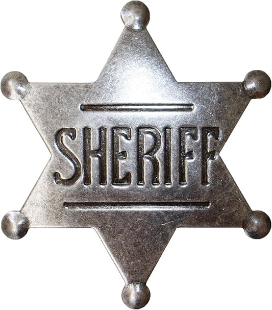 Sheriff Badges Police Badge Deputy Sheriff Badge Metal Sheriff Badge for Women and Adult Cowboy Party Decoration Badge, Western Cowboy Police Vest Badge Men Sheriff Badge