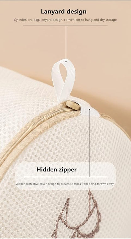 ZITEZHGO Small Mesh Laundry Bags Laundry Wash Bags Laundry Bags Wash Organizer for Delicates Dorm Underwear Bras Underwear (Beige,Bra+Underwear)