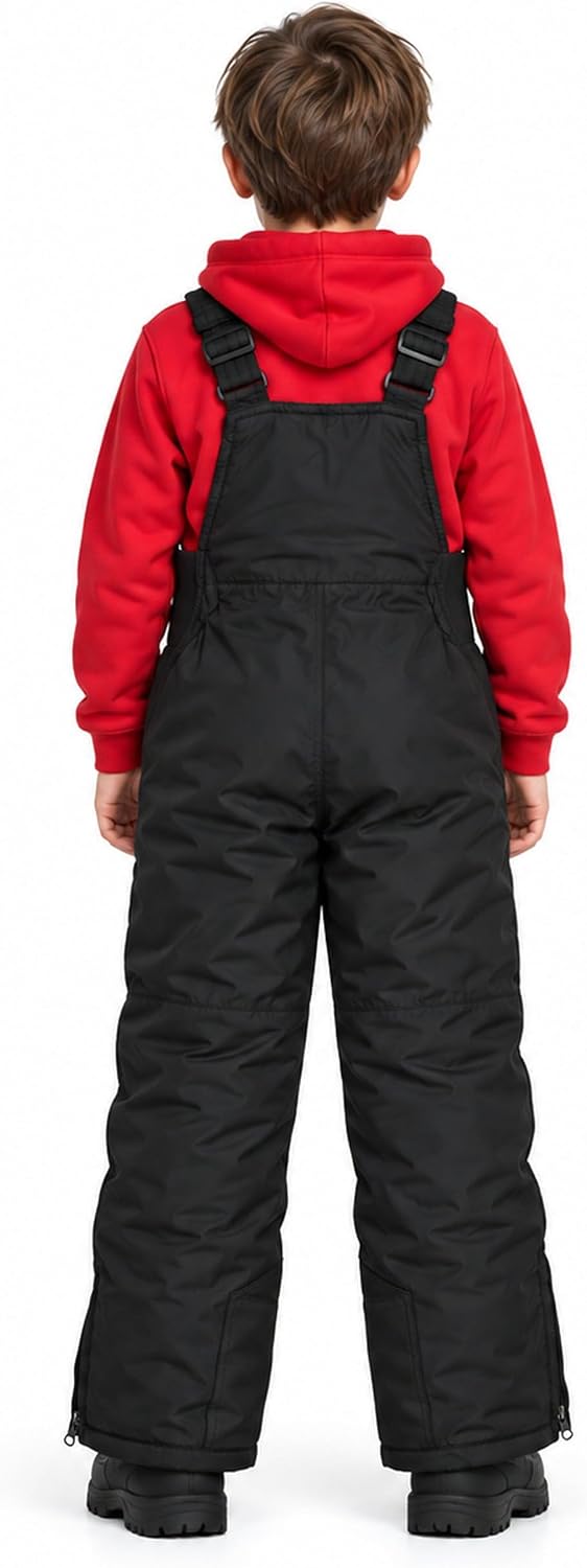 Boys Girls Unisex Classic Ski & Snow Bib Overall Winter Snowsuit Water-Resistant Windproof Outdoor Rain Bib