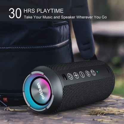 Ortizan speaker delivers 24W of rich, distortion-free sound with deep bass and colorful LED light show for amazing party atmosphere.