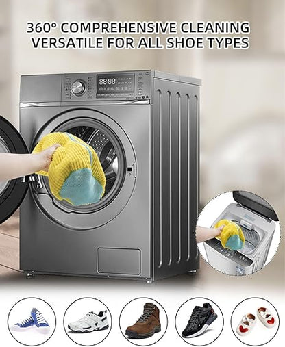 Reusable Shoe Washing Machine Bag 2 Pack, Versatile Laundry Shoe Bag for Washer and Dryer